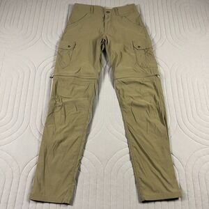Kuhl Renegade Convertible Stealth Cargo Zip Off Olive Pants Mens 30x34 Hiking